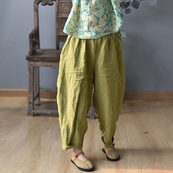women's pants & capris fairynatural 2021 female cotton linen wide leg trouser retro elastic waist summer loose women pockets solid colo, Black;white
women's pants & capris fairynatural 2021 female cotton linen wide leg trouser retro elastic waist summer loose women pockets solid colo, Black;white