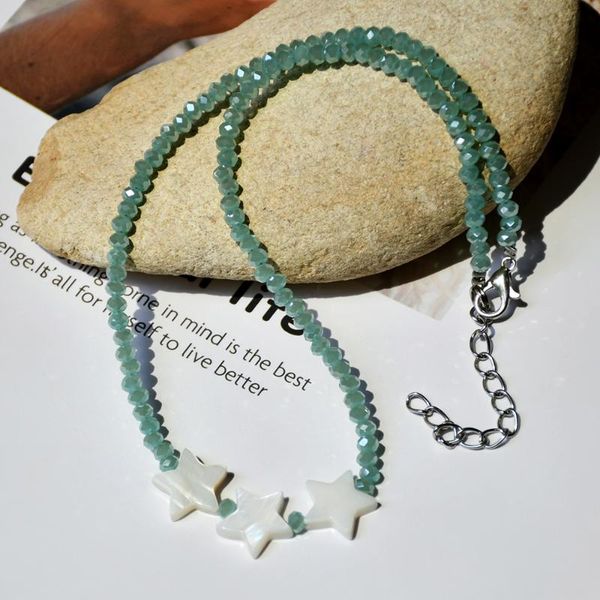 chokers women fashion green aventurine crystal beaded choker white shell stone star charms necklaces girls birthday party jewelry gift, Golden;silver
chokers women fashion green aventurine crystal beaded choker white shell stone star charms necklaces girls birthday party jewelry gift, Golden;silver