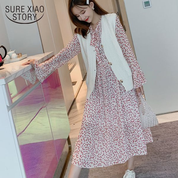 pink chiffon long sleeve dress autumn temperament love heart print mid-calf elastic waist dresses 7153 50 210417, Black;gray
pink chiffon long sleeve dress autumn temperament love heart print mid-calf elastic waist dresses 7153 50 210417, Black;gray