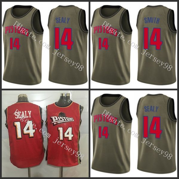 detroit pistons men 14 malik sealy basketball jersey, Black 
detroit pistons men 14 malik sealy basketball jersey, Black