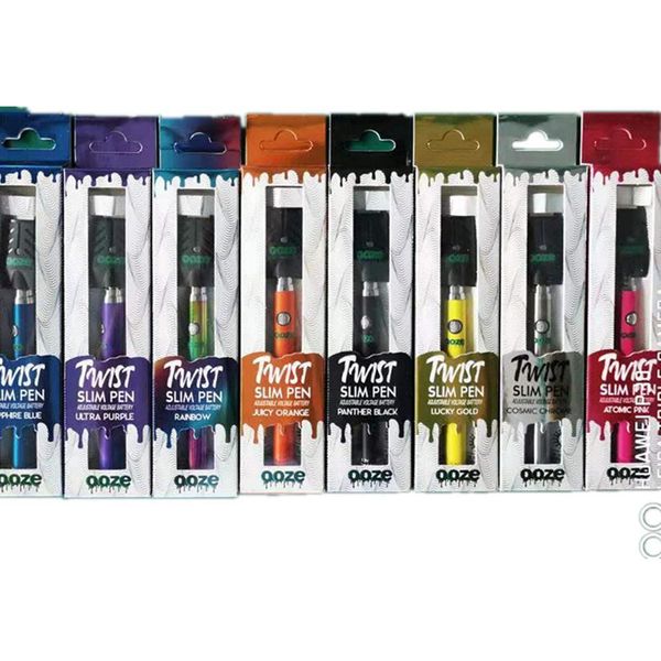 ooze twist battery slim pen 12 colors 320mah preheating vv batteries 3.3v-4.8v preheat variable voltage for 510 thread vape cartridge vs coo
ooze twist battery slim pen 12 colors 320mah preheating vv batteries 3.3v-4.8v preheat variable voltage for 510 thread vape cartridge vs coo