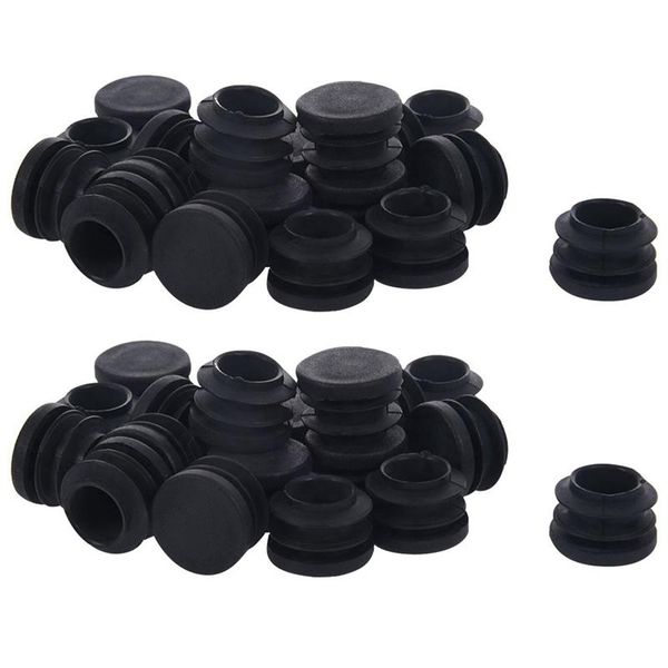 bath mats blanking end caps round tube insert cover 19mm dia 40 pcs black