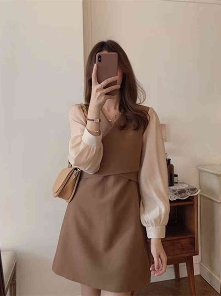 casual dresses lmq new korean vneck women slim high waist color matching chiffon long sleeve party elegant fashion short dress off, Black;gray
casual dresses lmq new korean vneck women slim high waist color matching chiffon long sleeve party elegant fashion short dress off, Black;gray