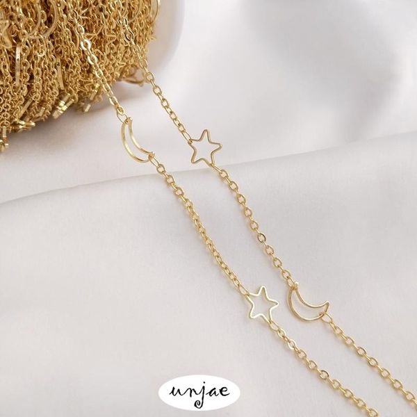 chains real gold color preservation star moon chain loose diy necklace bracelet jewelry matching material, Silver
chains real gold color preservation star moon chain loose diy necklace bracelet jewelry matching material, Silver