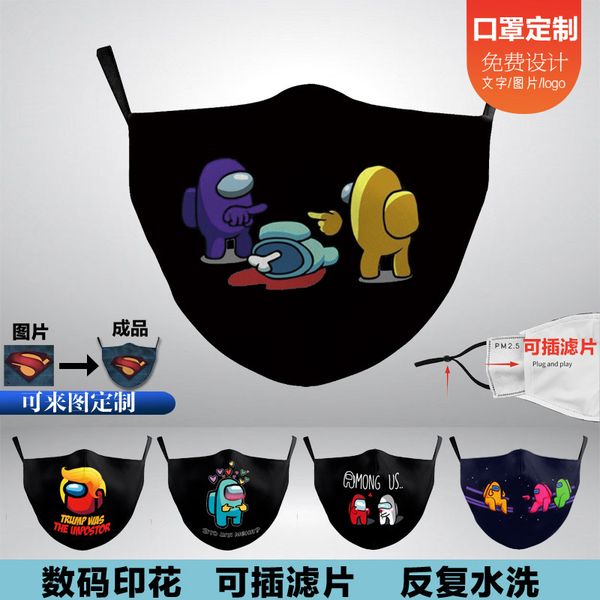 masks werewolves kill space roaming astronauts 3d cartoon game printed cotton