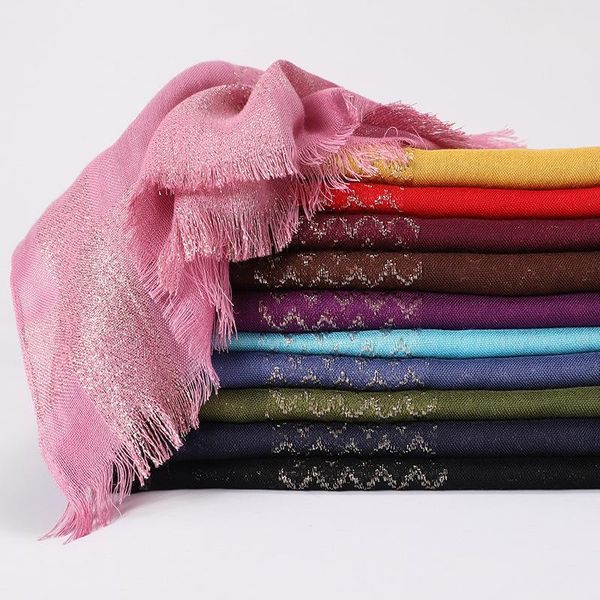 scarves muslim head scarf cotton hijab women gold thread solid color shawls and wraps headband female foulard, Blue;gray
scarves muslim head scarf cotton hijab women gold thread solid color shawls and wraps headband female foulard, Blue;gray