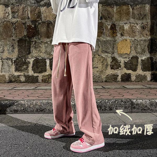 men's pants winter thick casual fashion loose straight-leg korean warm wide-leg streetwear trousers, Black
men's pants winter thick casual fashion loose straight-leg korean warm wide-leg streetwear trousers, Black