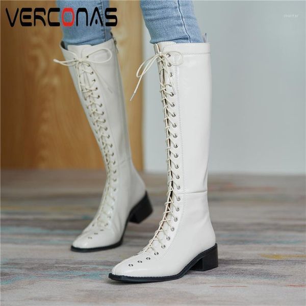 boots verconas knee-high for women genuine leather shoes woman autumn winter rivets cross-tied side zipper high heels long1, Black
boots verconas knee-high for women genuine leather shoes woman autumn winter rivets cross-tied side zipper high heels long1, Black
