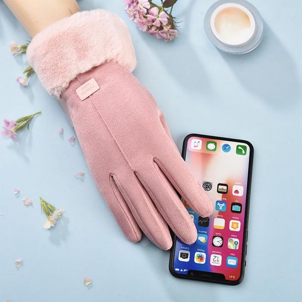 sports gloves autumn and winter suede gross female models plus velvet thick outdoor cycling windproof warm touch screen, Black
sports gloves autumn and winter suede gross female models plus velvet thick outdoor cycling windproof warm touch screen, Black