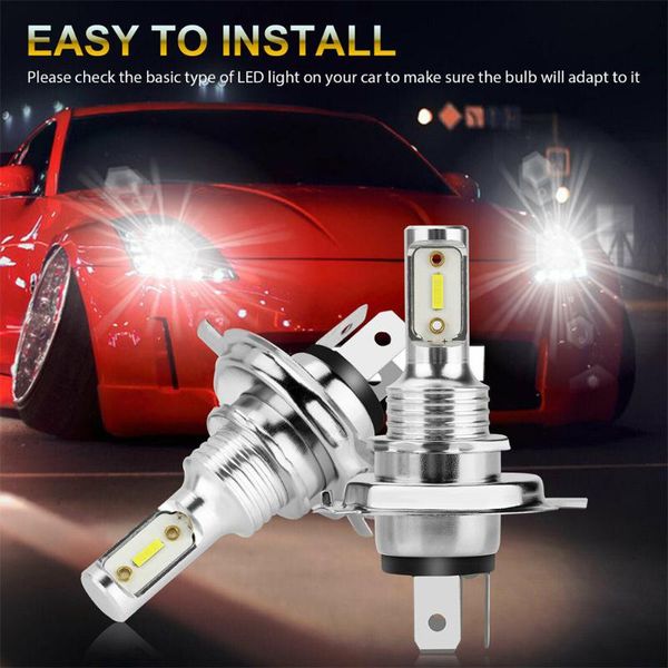 car headlights 2pc h4 led headlight bulbs headlamp fog lights conversion kit super high/low beam 4000lm 6000k white high brightness lighting
car headlights 2pc h4 led headlight bulbs headlamp fog lights conversion kit super high/low beam 4000lm 6000k white high brightness lighting