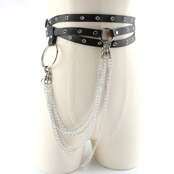 belts pub female leather skirt punk gothic rock harness waist metal chain body bondage hollow accessories lady waistband, Black;brown
belts pub female leather skirt punk gothic rock harness waist metal chain body bondage hollow accessories lady waistband, Black;brown