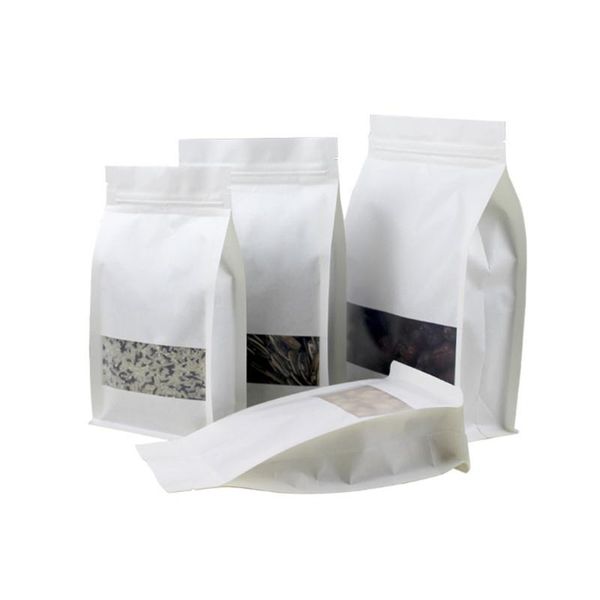 storage bags 50pcs/lot white kraft paper stand up bag matte window side gusset reclosable packaging for snakcs beans
storage bags 50pcs/lot white kraft paper stand up bag matte window side gusset reclosable packaging for snakcs beans