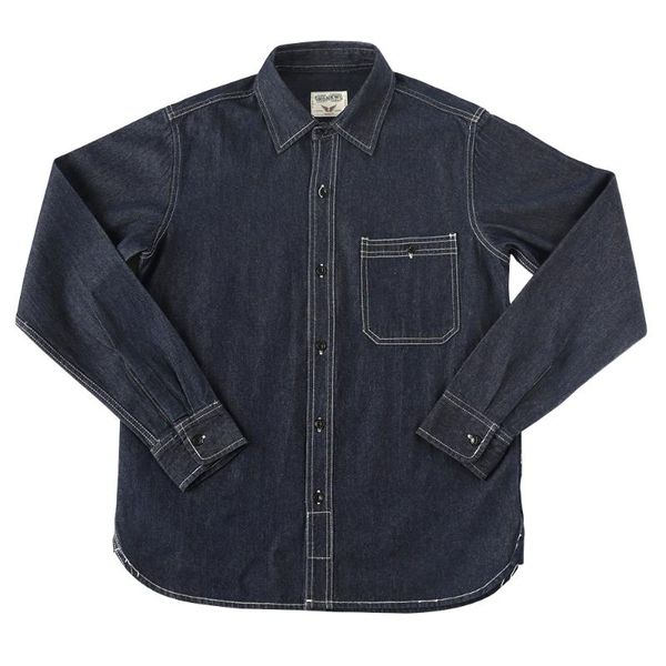 men's casual shirts vintage denim long sleeved shirt mens lapel loose retro pocket men, White;black
men's casual shirts vintage denim long sleeved shirt mens lapel loose retro pocket men, White;black
