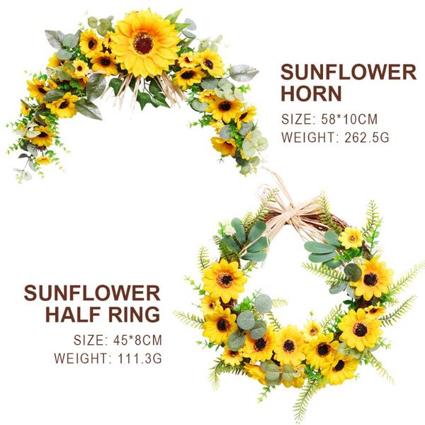 decorative flowers & wreaths home decorations easter pastoral style sunflower artificial flower horn garland living room door wreath decor
decorative flowers & wreaths home decorations easter pastoral style sunflower artificial flower horn garland living room door wreath decor