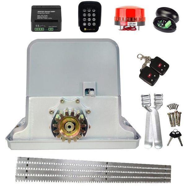 fingerprint access control 1800kg automatic electric sliding gate opener gear motor driver with 4m steel racks villa remote door closer set
fingerprint access control 1800kg automatic electric sliding gate opener gear motor driver with 4m steel racks villa remote door closer set