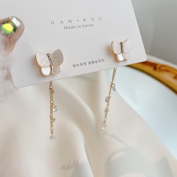 south korea sweet restore ancient ways long tassel earrings s925 silver needle rhinestone butterfly female stud, Golden;silver
south korea sweet restore ancient ways long tassel earrings s925 silver needle rhinestone butterfly female stud, Golden;silver