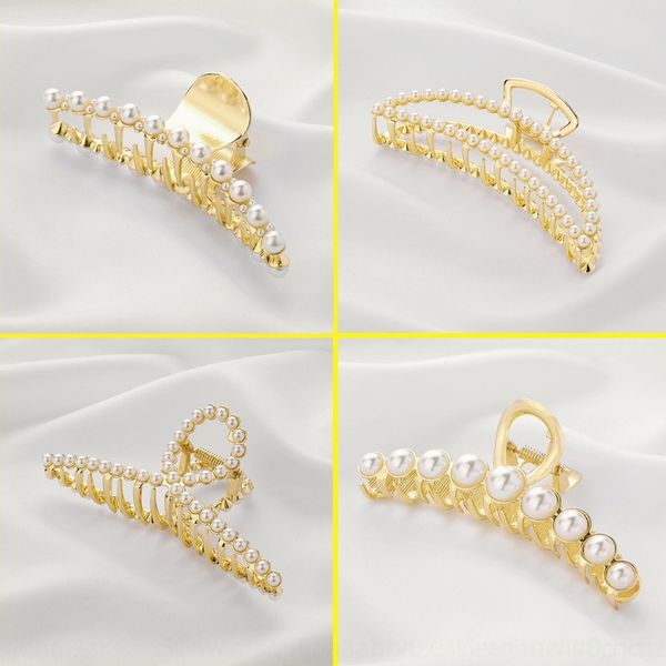 483m metal gripper clips large korean barrettes hair accessories pearl pearl gripper back of head net red shark clip bath and curl hair acc, Golden;silver
483m metal gripper clips large korean barrettes hair accessories pearl pearl gripper back of head net red shark clip bath and curl hair acc, Golden;silver