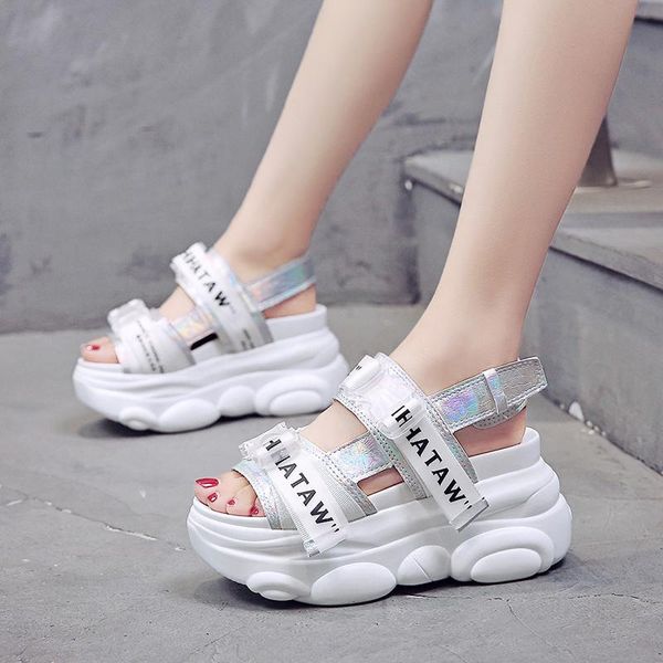 summer thick-soled muffin bottom 9cm high-heeled magic sticker leisure women's open toe platform shoes sandalias mujer 2021 sandals, Black
summer thick-soled muffin bottom 9cm high-heeled magic sticker leisure women's open toe platform shoes sandalias mujer 2021 sandals, Black