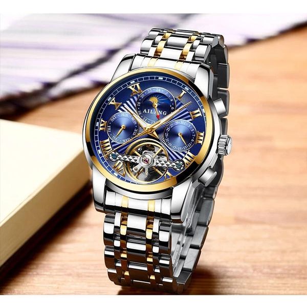 wristwatches ailang swiss watch men's mechanical automatic hollow watches large dial waterproof luminous fashion luxury 8508, Slivery;brown
wristwatches ailang swiss watch men's mechanical automatic hollow watches large dial waterproof luminous fashion luxury 8508, Slivery;brown