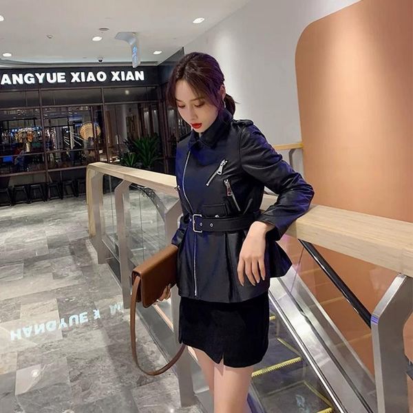 women's leather & faux woman coats 100% natural 2021 fashion sheepskin windbreaker female jackets s, Black
women's leather & faux woman coats 100% natural 2021 fashion sheepskin windbreaker female jackets s, Black
