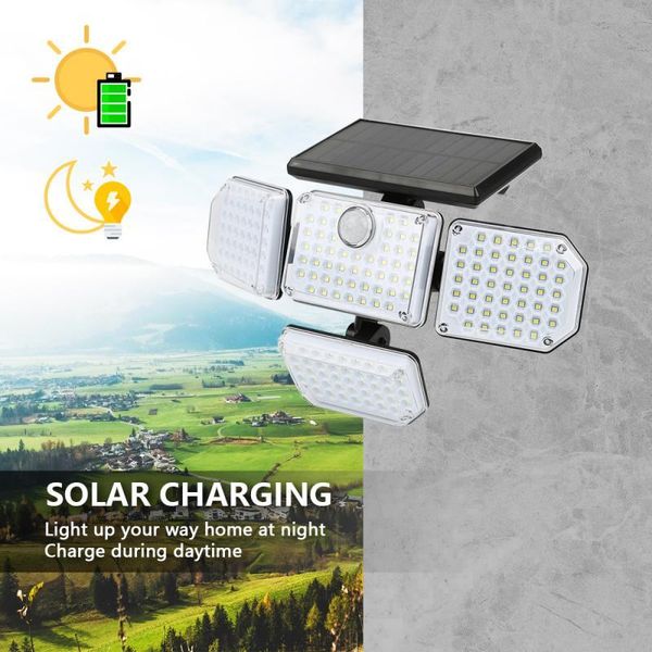 solar lamps 181 led pir sensor light outdoor ip65 waterproof 4 heads 3 modes wall lamp for home garden courtyard street lighting
solar lamps 181 led pir sensor light outdoor ip65 waterproof 4 heads 3 modes wall lamp for home garden courtyard street lighting