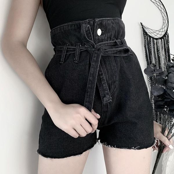 arrival summer style female fashion black solid bow sashes high waist night club denim stright shorts women's jeans, Blue
arrival summer style female fashion black solid bow sashes high waist night club denim stright shorts women's jeans, Blue