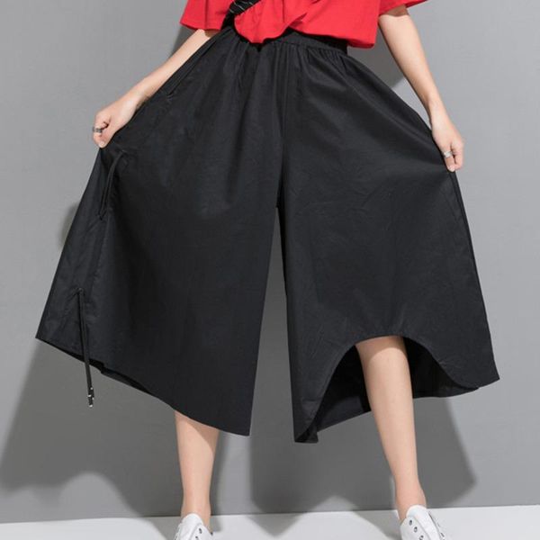 women's pants & capris fashion tide autumn casual women loose plus solid color drawstring seven-point wide leg tc722, Black;white
women's pants & capris fashion tide autumn casual women loose plus solid color drawstring seven-point wide leg tc722, Black;white