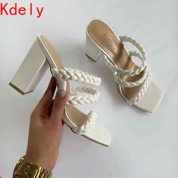 sandals 2021 summer women braid ladies high heel slippers white black open toe thick fashion female slides shoes dp7o
sandals 2021 summer women braid ladies high heel slippers white black open toe thick fashion female slides shoes dp7o