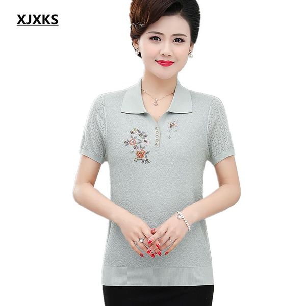 summer exquisite embroidery women t-shirt fashion lapel loose plus size thin knit women's, White
summer exquisite embroidery women t-shirt fashion lapel loose plus size thin knit women's, White