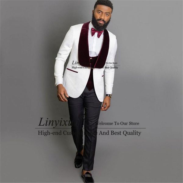 men's suits & blazers classic pattern mens shawl lapel wedding groom wear tuxedos jacquard man blazer 3 piece sets jacket+vest+pants, White;black
men's suits & blazers classic pattern mens shawl lapel wedding groom wear tuxedos jacquard man blazer 3 piece sets jacket+vest+pants, White;black