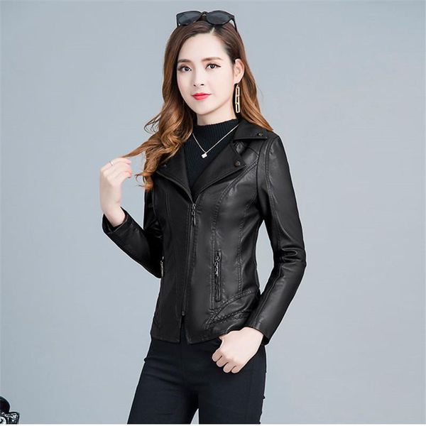 women's leather & faux 2021 autumn and winter pu female korean version slim short plus cotton jacket ladies motorcycle coat, Black
women's leather & faux 2021 autumn and winter pu female korean version slim short plus cotton jacket ladies motorcycle coat, Black