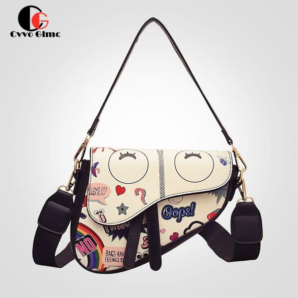 shoulder bags cg graffiti printing crossbody bag women's designer handbag leather saddle female handbags bolsa feminina
shoulder bags cg graffiti printing crossbody bag women's designer handbag leather saddle female handbags bolsa feminina