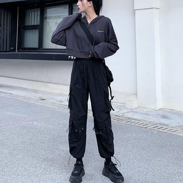 women's pants & capris cool streetwear cargo women casual joggers black high waist loose female trousers japan ladies street capri, Black;white
women's pants & capris cool streetwear cargo women casual joggers black high waist loose female trousers japan ladies street capri, Black;white