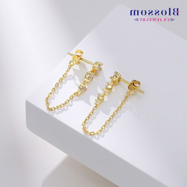 s925 silver ear chain earrings women's style design sense of minority earrings, Golden
s925 silver ear chain earrings women's style design sense of minority earrings, Golden