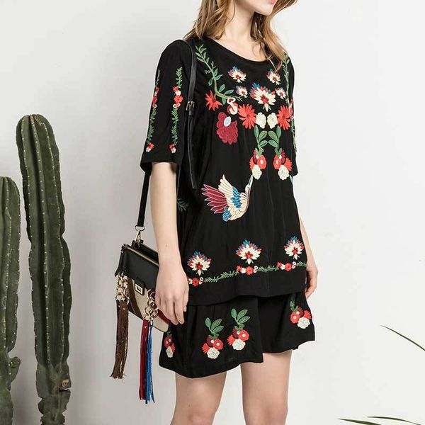 boho inspired summer dress fashion style loose floral embroidered half sleeve o-neck women dresses bohemian hippie chic vestidos, Black;gray
boho inspired summer dress fashion style loose floral embroidered half sleeve o-neck women dresses bohemian hippie chic vestidos, Black;gray