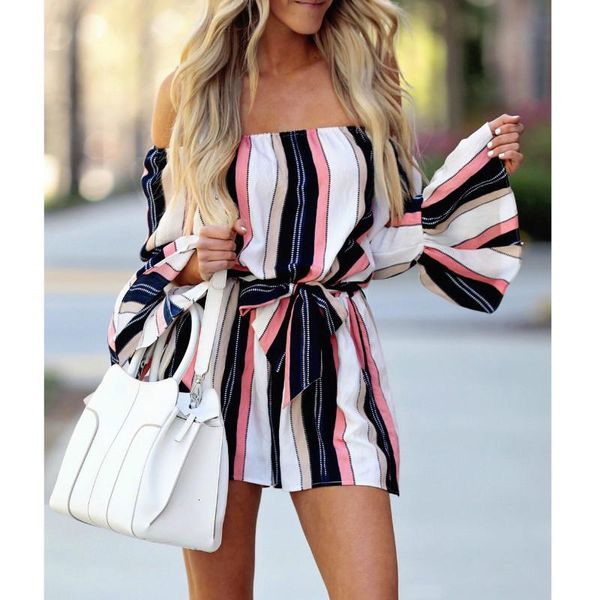 women's jumpsuits & rompers jumpsuit summer long sleeve off shoulder romper loose striped women clothing, Black;white
women's jumpsuits & rompers jumpsuit summer long sleeve off shoulder romper loose striped women clothing, Black;white
