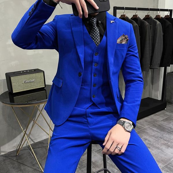 men's suits & blazers (jacket+vest+pants) suit male 3 pcs set business men boutique slim fit high-end formal party wedding regular, White;black
men's suits & blazers (jacket+vest+pants) suit male 3 pcs set business men boutique slim fit high-end formal party wedding regular, White;black