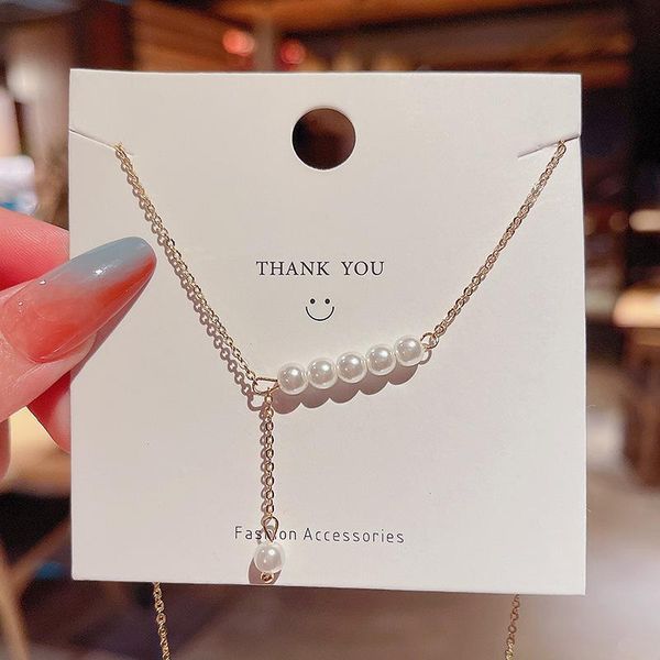 pendant necklaces 2021 summer pearl titanium steel necklace female personality design tassel clavicle chain jewelry, Silver
pendant necklaces 2021 summer pearl titanium steel necklace female personality design tassel clavicle chain jewelry, Silver