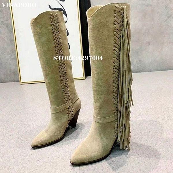 boots tassels knee women spike heel genuine leather long shoes pointe cowboy wome, Black
boots tassels knee women spike heel genuine leather long shoes pointe cowboy wome, Black