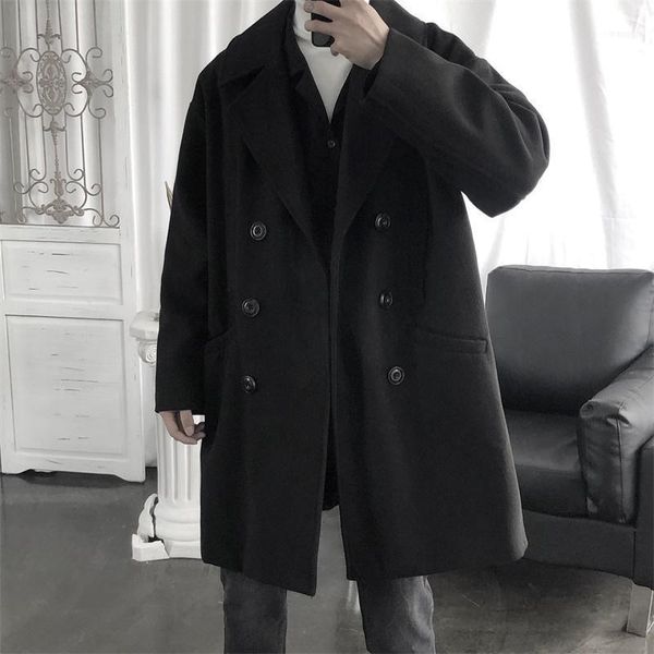 winter wool jacket men's high-quality coat casual slim collar long cotton trench1, Black
winter wool jacket men's high-quality coat casual slim collar long cotton trench1, Black