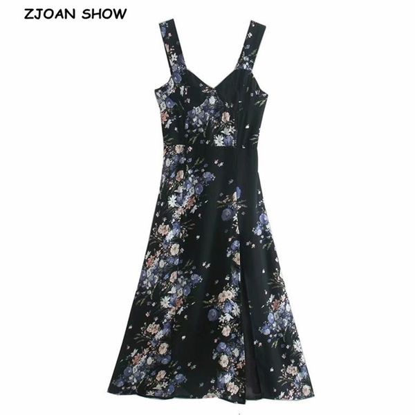 casual dresses french floral print black spaghetti strap hem split midi dress retro women tie bow sling slit party vestido wq, Black;gray
casual dresses french floral print black spaghetti strap hem split midi dress retro women tie bow sling slit party vestido wq, Black;gray