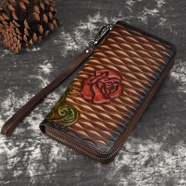 wallets women natural skin long wallet money handy bag id card holder rose embossed vintage genuine leather purse clutch wrist bags, Red;black
wallets women natural skin long wallet money handy bag id card holder rose embossed vintage genuine leather purse clutch wrist bags, Red;black