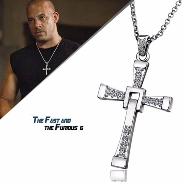 pendant necklaces the fast and furious cross necklace rose gold color long crystal jesus men's jewelry boy friend gift, Silver
pendant necklaces the fast and furious cross necklace rose gold color long crystal jesus men's jewelry boy friend gift, Silver