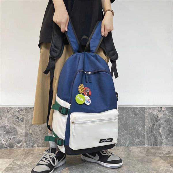 backpack women large capacity fashion bagpacks color contrast school bag for girls boys travel bags schoolbag mochila
backpack women large capacity fashion bagpacks color contrast school bag for girls boys travel bags schoolbag mochila