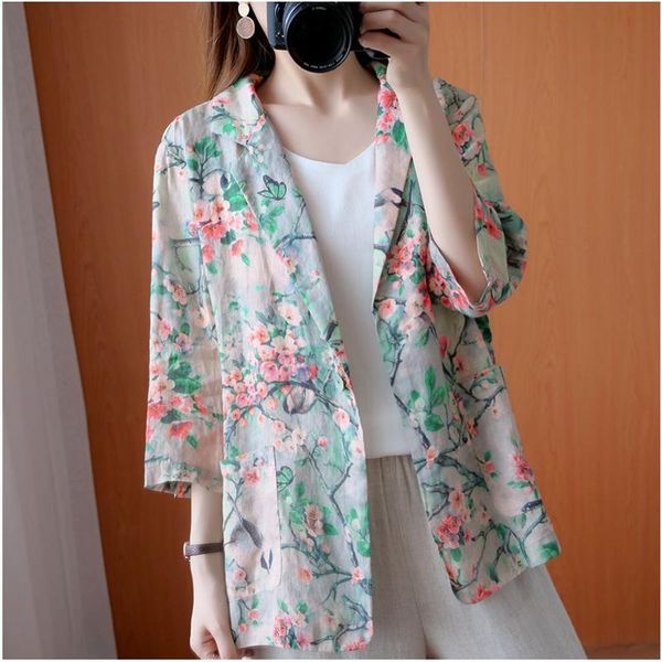 women's suits & blazers lightweight cotton linen women summer 2021 loose half sleeved oversized vintage casual female outwear coats, White;black
women's suits & blazers lightweight cotton linen women summer 2021 loose half sleeved oversized vintage casual female outwear coats, White;black
