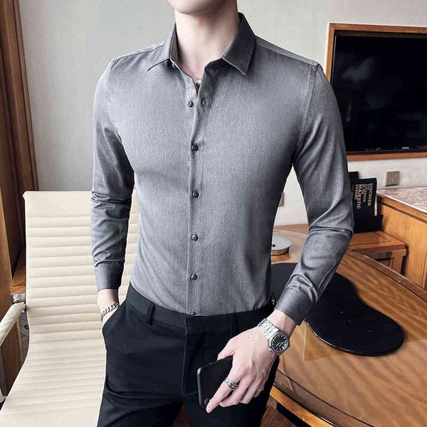 men's casual shirts solid upper quality long sleeve fashion winter fine adjustment formal business wear homme blouse work 10pe, White;black
men's casual shirts solid upper quality long sleeve fashion winter fine adjustment formal business wear homme blouse work 10pe, White;black