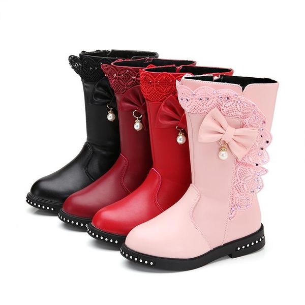 boots large size 27-39 autumn/winter children snow fashion lace bowknow girls high rubber non-slip student princess shoes, Black;grey
boots large size 27-39 autumn/winter children snow fashion lace bowknow girls high rubber non-slip student princess shoes, Black;grey