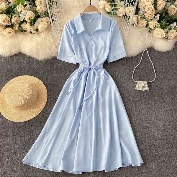 temperament fashion women's vestidos spring dress ladies lapel button decoration lace waist midi c385 210507, Black;gray
temperament fashion women's vestidos spring dress ladies lapel button decoration lace waist midi c385 210507, Black;gray