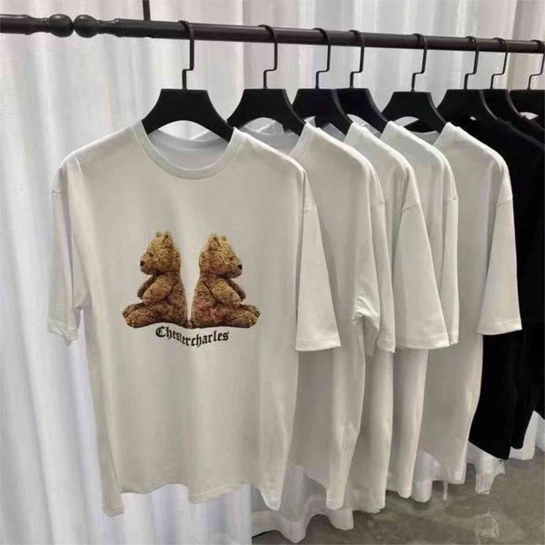 women's t-shirt 2021 female will see pure cotton printing back bear letter trend european and american street, White
women's t-shirt 2021 female will see pure cotton printing back bear letter trend european and american street, White