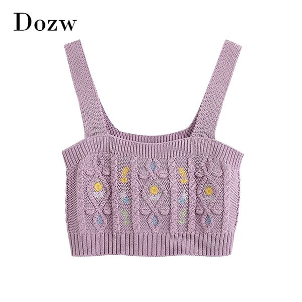 women floral embroidery short tank spaghetti strap knitted ladies backless beach sling camisole ropa de mujer 210515, White
women floral embroidery short tank spaghetti strap knitted ladies backless beach sling camisole ropa de mujer 210515, White